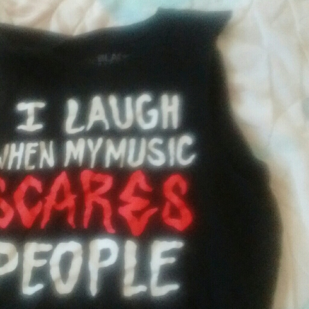 "I Laugh When My Music Scares People" Muscle Shirt